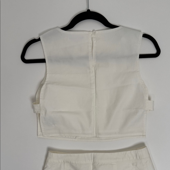 Reformation Cream Crop Top + skirt SET - Picture 10 of 12
